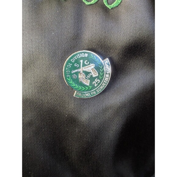 VTG Pistol King 1986 Brooklyn Schuetzen Corp + Pins Nylon Bomber Jckt Sz M OOAK - Picture 9 of 16